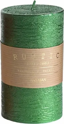 Image de Bougie METALIC Cylindre rustique d7x15cm