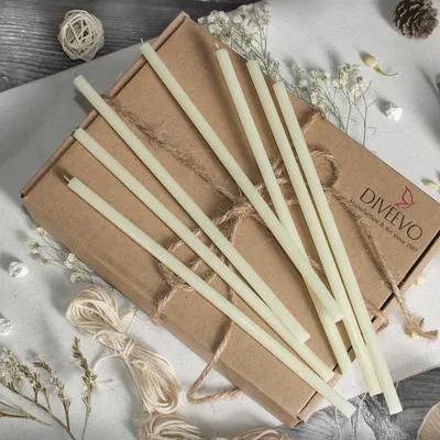 Zdjęcie produktu dla 100 szt. Białe świece z wosku pszczelego N30 świece rytualne świece żałobne L: 29,5cm nie kapią i nie dymią