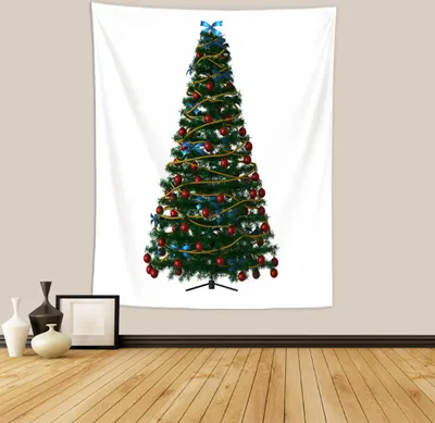 Obrázek produktu pro Vánoční strom gobelín, polyesterové gobelíny gobelín dárky pro vánoční dekorace, narozeniny a dekorace pokojů atd (230x180cm, barva 5)