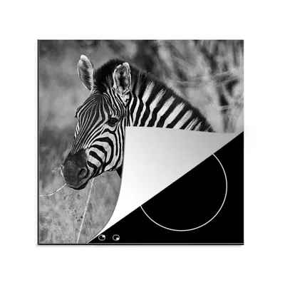 Obrázek produktu pro KitchenYeah® Krycí deska na sporák zebra, 78x78cm, dekorace do kuchyně, keramická krycí deska na sporák, krycí deska na varnou desku