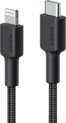 Produktbild von Aukey cb-cl03 Kabel usb Schnellladung usb c-lightning : 2m : schwarz