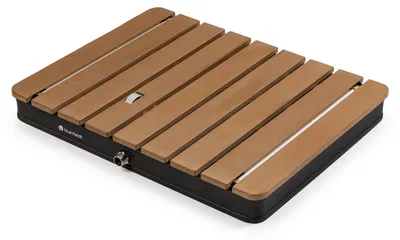 Produktbild von Blumfeldt Mobile Gartendusche, Aussendusche für den Garten, Bodendusche mit 4m Fontänenhöhe, Boden-Gartendusche mit Holz-Optik für Pool & Sauna, Außendusche Wasserdicht, Frost- & UV-Beständig