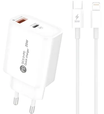 Produktbild von A6MaxL 20W USB Ladegerät mit Lightning-Kabel - Schnellladung für alle Geräte KP41399