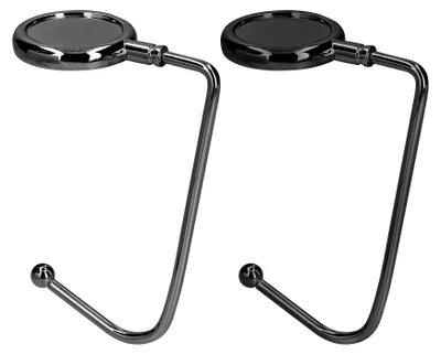 Produktbild von kwmobile Taschenhalter für Tisch - 2x Handtaschenhalter für Tisch - Taschenhaken - Taschen Aufhänger - Taschen Halter Haken - Tischhaken Set Dunkler