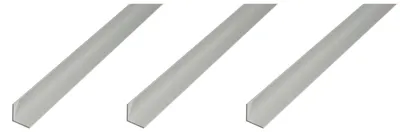 Produktbild von Alberts 6 x Winkelprofil, Aluminium, silberfarbig eloxiert, 10 x 10 x 1 mm, Länge 1 m