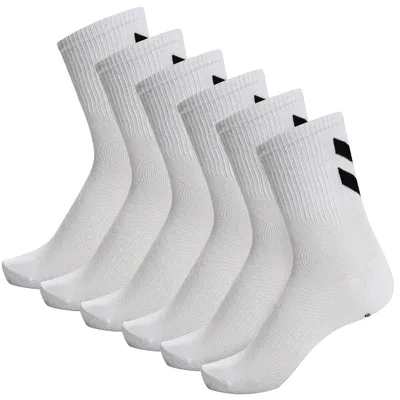 Produktbild von HUMMEL hmlCHEVRON 6-PACK SOCKS, WHITE/WHITE, 36-40