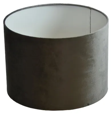 Produktbild von Lampenschirm  Ø 25 x 18 cm dunkelgrau Velour Zylinderförmig