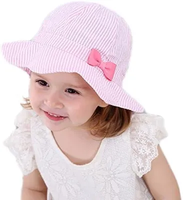 Produktbild von Baby Sonnenhut Mädchen Schirmmütze Kinder Hüte Flapper UV Schutz Caps Faltbarer Eimer Hut Weiche Baumwolle Strand Hüte Hut des Breiten Krempe Fischers