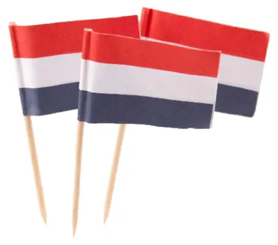Zdjęcie produktu dla 50 zbieraczy flag / zbieraczy imprezowych Flagi holenderskie