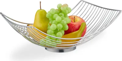Image de Coupe à fruits ouverte en métal - Stylée et décorative - 1 pièce - Argenté