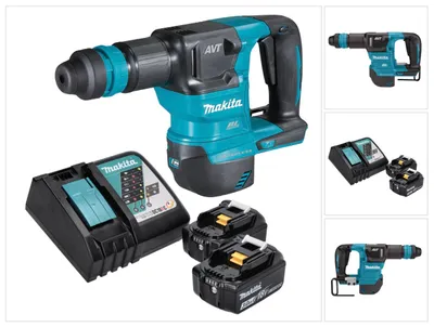 Immagine prodotto di Martello scalpellatore a batteria Makita DHK 180 RF 18 V 3,1 J SDS Plus Brushless + 2 batterie 3,0 Ah + caricabatteria