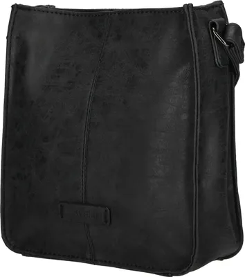 Produktbild von Kleine Damen Tasche Schultertasche Umhängetasche Crossover Bag Leder Optik Handtasche  Schwarz