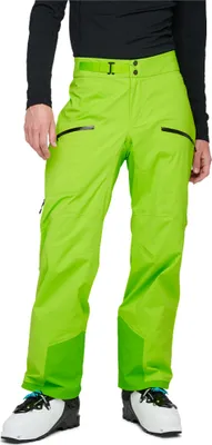 Helle grüne Recon Stretch LT Pants für Herren von Black Diamond; mit Reißverschlusstaschen und sportlichem Schnitt.