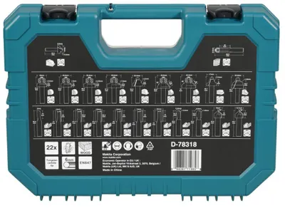 MAKITA Fräsersatz 22-teilig 6 mm Schaft Universal