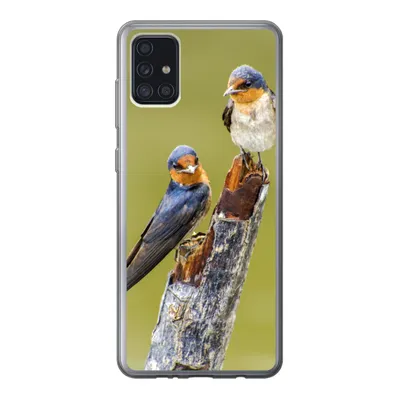 Produktbild von MuchoWow® Handyhülle Schutzhülle Hülle für Samsung Galaxy A52 5G Vögel - Zweig - Porträt Silikon Softcase Handy Hülle - Umschlag