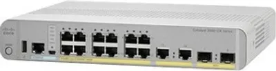 Produktbild von Cisco WS-C3560CX-8PT-S, Managed, Gigabit Ethernet (10/100/1000), Vollduplex, Power over Ethernet (PoE), Rack-Einbau, Wandmontage