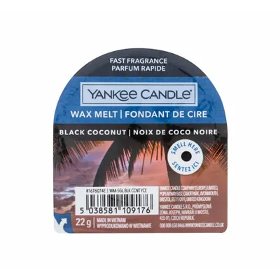 Zdjęcie produktu dla Yankee Candle Black Coconut, Okrągły, Czarny, Piżmo, Drewniany, 7 cm, 30 mm, 22 g