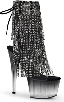 Produktbild von ADORE-1017RSFT Damen Booties von Pleaser, Transparent Schwarz , EU 42, US 12