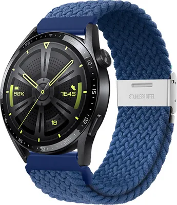 Produktbild von BStrap Elastic Nylon 2 Armband für Garmin Vivoactive 5, cold blue