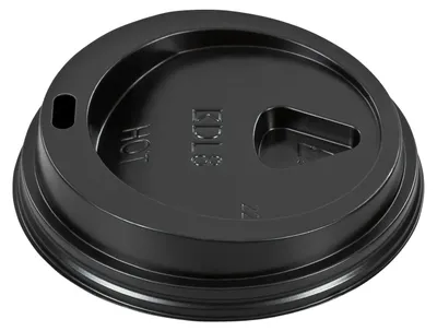 Produktbild von 75x Domdeckel schwarz für Pappbecher - "Coffee to go" - 200ml mit 80mm Ø