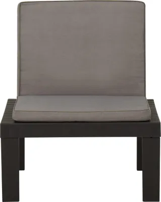 Produktbild von vidaXL Garten-Lounge-Stuhl mit Auflage Kunststoff Grau
