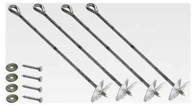 Produktbild von Erdanker Bodenanker mit Schraube - Metall, Rohr, Silber, 60 cm