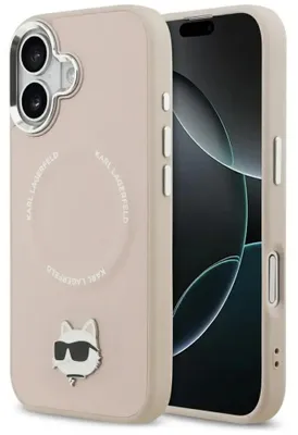 Produktbild von Karl Lagerfeld Choupette Pin MagSafe-Hülle für iPhone 17 rosa