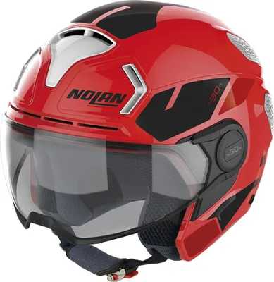Image de Casque Jet NOLAN N30-4 T Blazer 030 Rouge Racing Blanc taille S