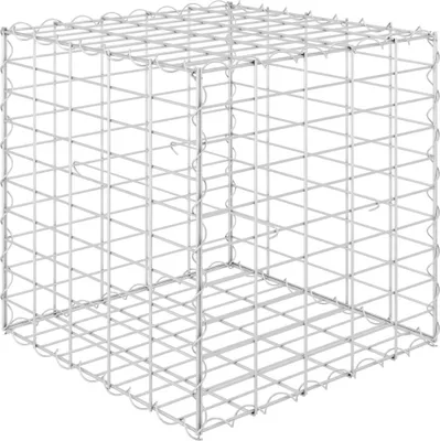 Zdjęcie produktu dla Podwyższona Donica Gabionowa Kostka, Drut Stalowy, 50X50X50 Cm Lumarko!