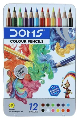 Zdjęcie produktu dla Doms Kredki Super Soft 12 kolorów metalowe pudełko