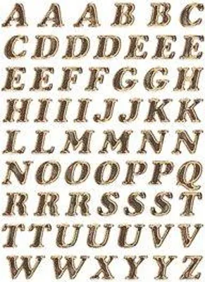 Produktbild von HERMA - Etikett 4192 8mm Buchstaben A-Z Goldfolie 61 Stück