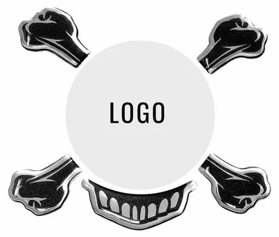 Image de adhésif Dekorativ logo Fun Teschio