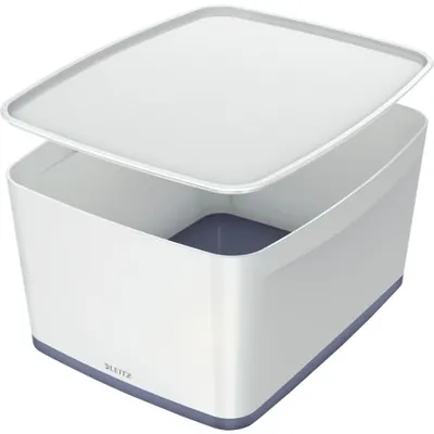Produktbild von LEITZ MyBox Aufbewahrungsbox 18,0 l perlweiß/grau 38,5 x 31,8 x 19,8 cm, 1 St.