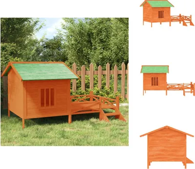 Obrázok produktu pre vidaXL Psia búda hnedá 159x120x88,5 cm z masívneho borovicového dreva - Psie búdy a výbehy