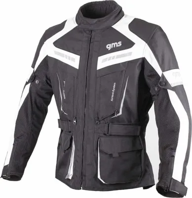 Produktbild von GMS Track Light Motorrad Textiljacke, schwarz/weiß, 3XL