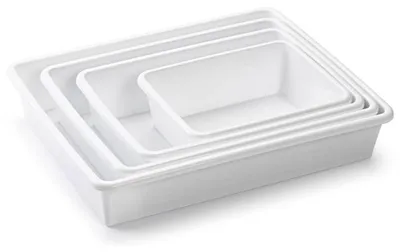 4er-Set Koelkastorganizer, Weiß, Kunststoff, 0,89–4 l