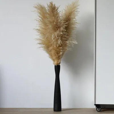 Produktbild von Famanu Keramische Vase - Matt Schwarz - 42 cm Hoch - Schlank - Modern Dekorativ für Pampasgras