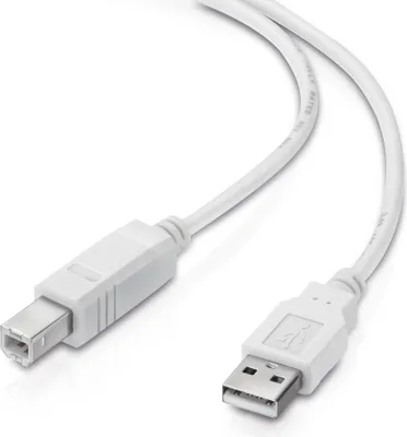 Produktbild von adaptare 40002 USB 2.0-Kabel mit Kupferleiter (A-Stecker auf B-Stecker), 1,8m weiß