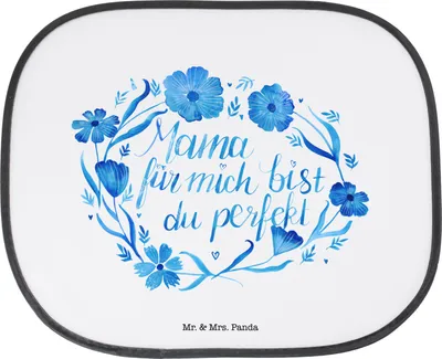 Produktbild von Mr. & Mrs. Panda Sonnenschutz Auto Mama du bist perfekt - Weiß - Geschenk, Eltern, Mutter, blendschutz, Muttertag, Dekoration, Sonnenblende, Seitenscheibe, Mutti, fenster