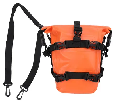 Productafbeelding van Motorfiets bumper tas, waterafstotend, grote capaciteit, antislip, PVC zijframes, valbeugels, zadel voor dirt bike/straatfiets, oranje