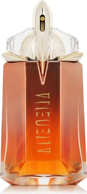 A close-up studio shot of a perfume bottle.