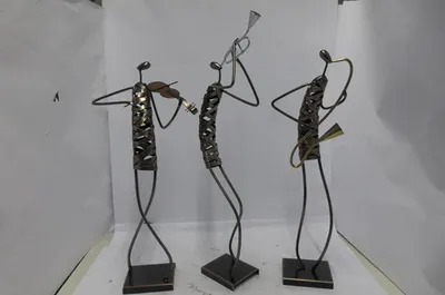 Productafbeelding van Gilde Figur, Musiker, "Band", Metall, bronzefarben, VE 2, L. 12 cm, B. 20 cm, H. 46 cm Höhe: 46.00 cm Breite: 20.00 cm Tiefe: 12.00cm 51876
