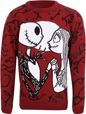 Produktbild von The Nightmare Before Christmas Weihnachtspullover Herren Jack and Sally multicolor M