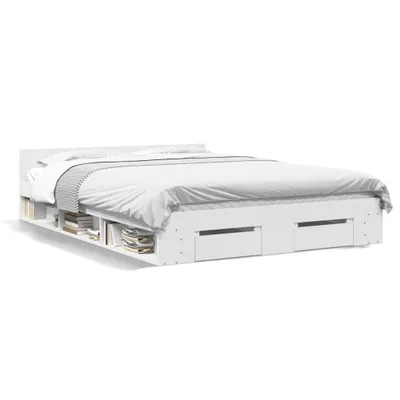 Obrázek produktu pro vidaXL Rám postele se zásuvkami bílý 140x190 cm materiál na bázi dřeva