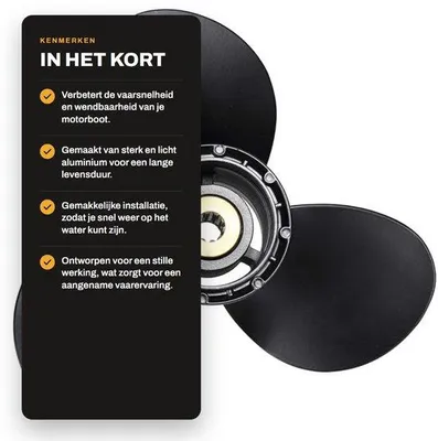 Produktbild von Aluminium Buitenboordmotor Propeller 9 1/4 x 10 Zoll für 8-20HP Motoren