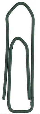 Produktbild von Briefklammer Metall lackiert 26mm dunkelgrün VE=10x500 Stück
