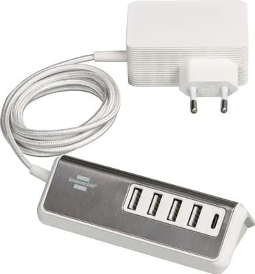 Produktbild von Brennenstuhl USB-Multiladegerät mit 1,5m 4xUSB TYP A + 1x TYP C
