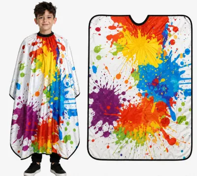 Zdjęcie produktu dla Peleryna fryzjerska barberska do salonu dziecięca 140x150 cm