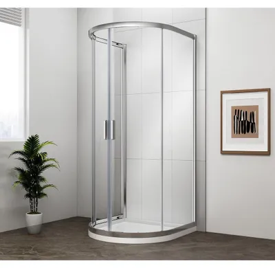 Obrázek produktu pro Půlkruhový sprchový kout EASY 900x900 mm, čiré sklo