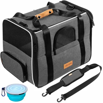 Immagine prodotto di Trasportino per gatti grigio 44x34x31cm fino a 20kg